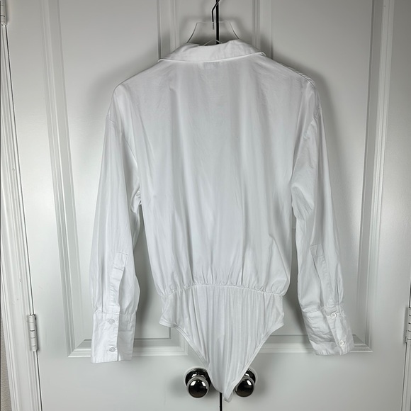 Topshop White Twist Front Cut Out Bodysuit - Picture 11 of 11